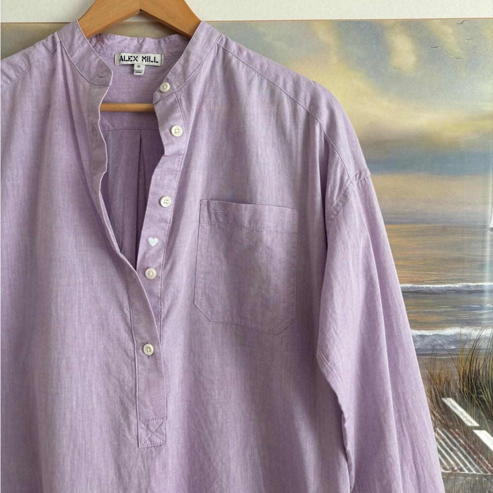 Alex Mill Lavender Button-Up Shirt - Picture 4 of 11